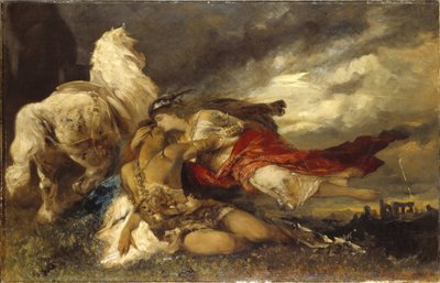 Valkyrie en een Stervende Held door Hans Makart