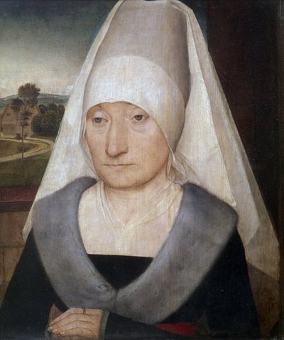 Een oudere dame door Hans Memling