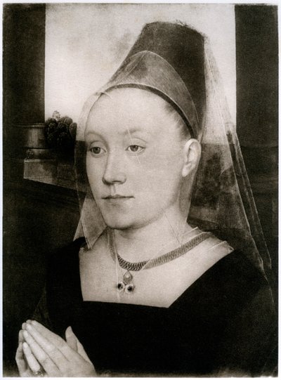 Barbara Van Vlaenderbergh, vrouw van Guillaume Moreel, c1480, 1927 door Hans Memling