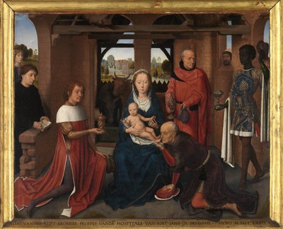 Centraal paneel van het drieluik van Jan Floreins door Hans Memling