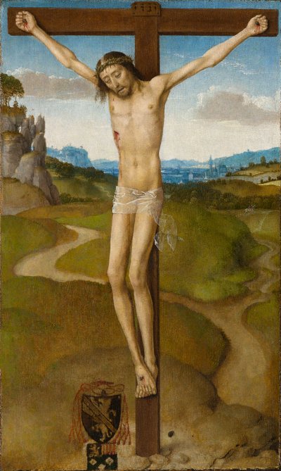 Christus aan het kruis door Hans Memling