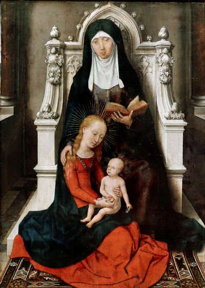 Madonna en Kind met Sint-Anna door Hans Memling