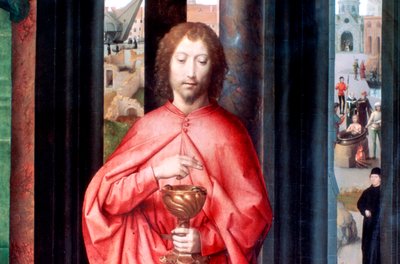 Mystieke Huwelijk van St. Catherine en Andere Heiligen, (detail), c1453-1494 door Hans Memling