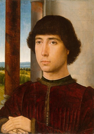 Portret van een jonge man, ca. 1472-75 door Hans Memling