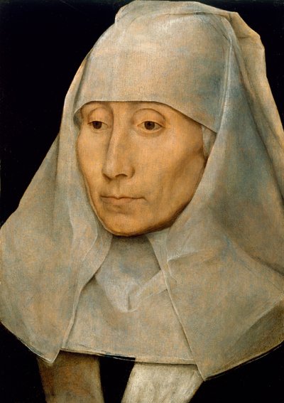 Portret van een oude vrouw, 1468-70 door Hans Memling