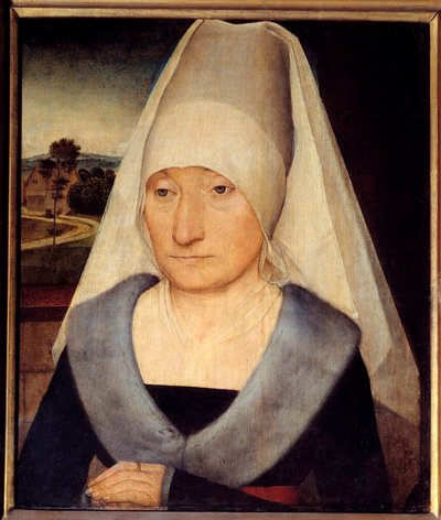 Portret van een oude vrouw Schilderij door Hans Memling (1435-1494) 15e eeuw - Portret van een oude vrouw. Schilderij door Hans Memling (1435-1494) door Hans Memling
