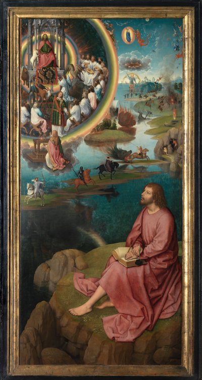 Rechter paneel van het Drieluik van Sint Jan de Doper en Sint Jan de Evangelist door Hans Memling