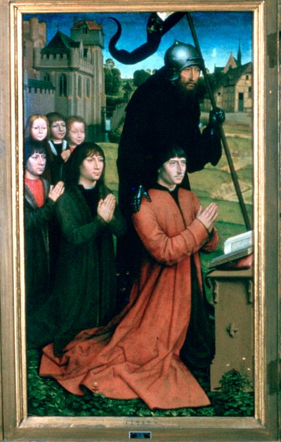 Drieluik van de Familie Moreel (detail) door Hans Memling
