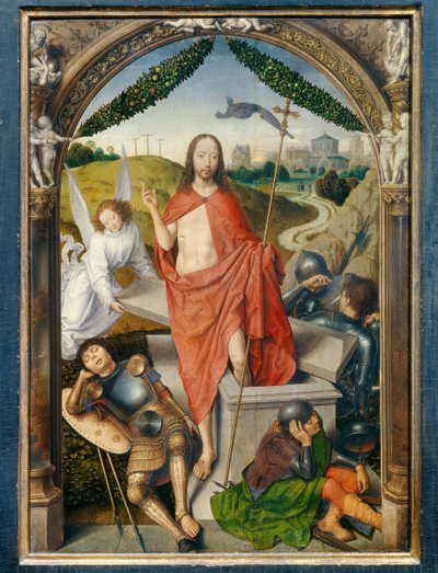 Drieluik van de opstanding (centrale deel) door Hans Memling