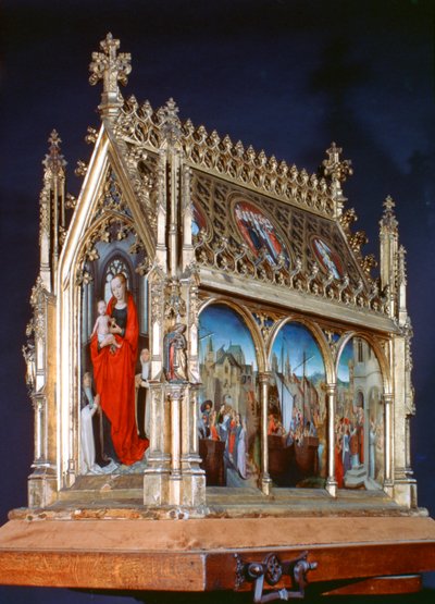 Maagd en Kind, St. Ursula-schrijn, 1489 door Hans Memling