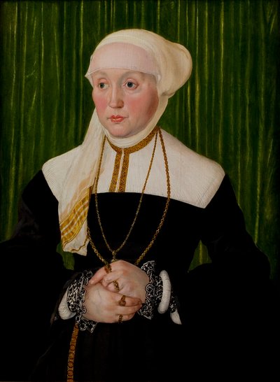 Portret van een dame door Hans Mielich