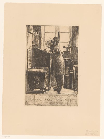 Vader van de kunstenaar door Hans Nicolai Aksel Hansen