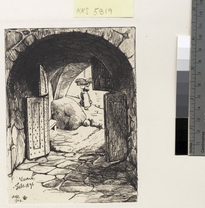 Poort van het Verna-klooster door Hans Nikolaj Hansen