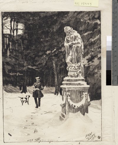 Winter. Fredensborg kasteelpark door Hans Nikolaj Hansen