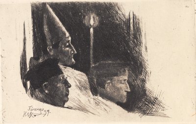"De Aartsbisschop van Florence viert Paasmis" door Hans Nikolaj Hansen