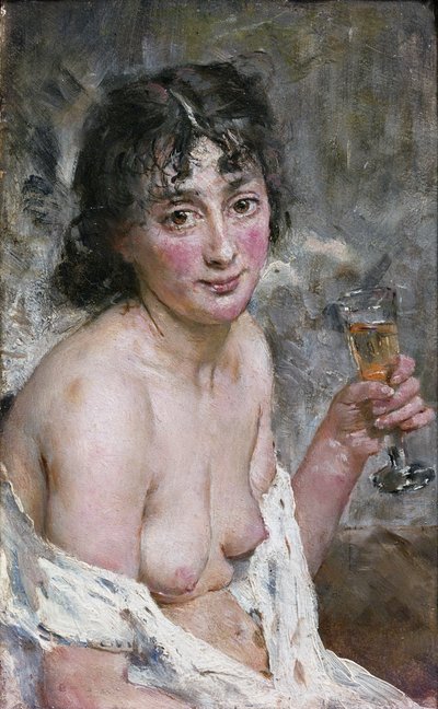 Champagnemeisje door Hans Olaf Heyerdahl