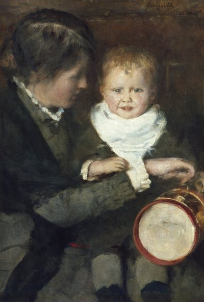 Moeder en kind door Hans Olaf Heyerdahl