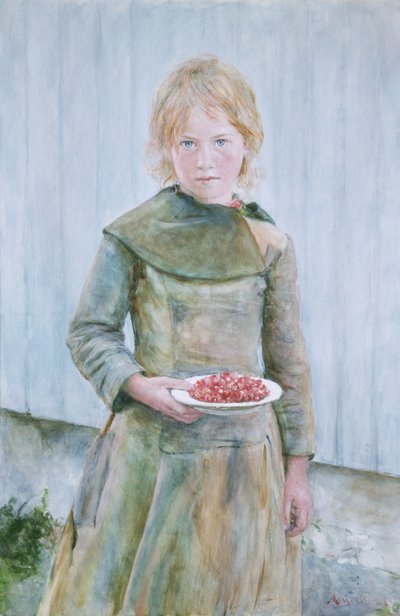 Aardbeienmeisje door Hans Olaf Heyerdahl