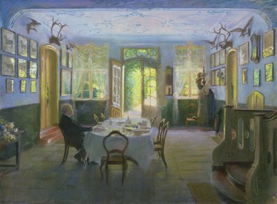 De hal van het landhuis in Waltershof, 1894 door Hans Olde