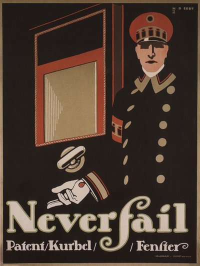 Nooit falende ramen, 1911 door Hans Rudi Erdt
