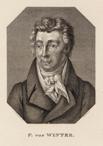 Portret van de componist Peter von Winter 1754-1825, ca. 1830 door Hans Rudolf Rahn