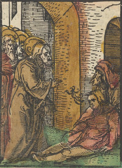 Christus geneest de bezetene, uit Das Plenarium door Hans Schäufelein the Elder