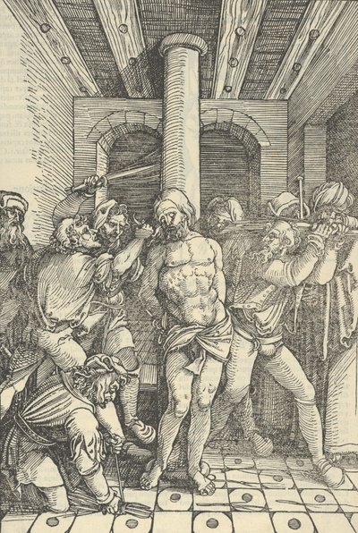 Christus gegeseld, uit Speculum passionis domini nostri Ihesu Christi door Hans Schäufelein the Elder