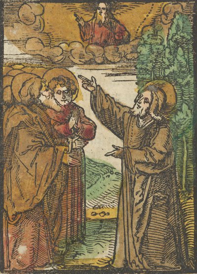Christus spreekt over zijn terugkeer naar de Vader, uit Das Plenarium, 1517 door Hans Schäufelein the Elder