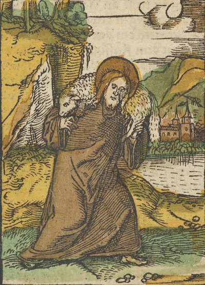 Christus als Goede Herder, uit Das Plenarium, 1517 door Hans Schäufelein the Elder