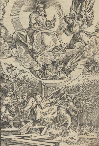 De Oogst en de Wijnpers van Bloed door Hans Schäufelein the Elder