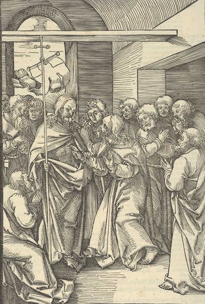 De Ongeloof van Thomas, uit Speculum passionis domini nostri Ihesu Christi door Hans Schäufelein the Elder