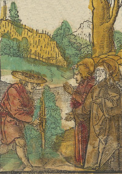 De gelijkenis van de arbeiders in de wijngaard, uit Das Plenarium, 1517 door Hans Schäufelein the Elder
