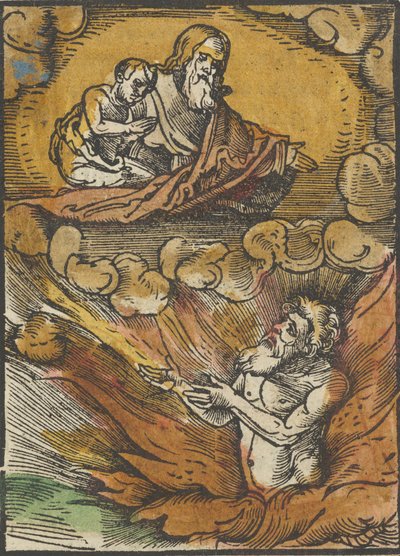 De Rijke Man in de Hel en de Arme Lazarus in Abrahams Schoot, uit Das Plenarium, 1517 door Hans Schäufelein the Elder