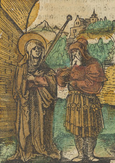 De Maagd als Mater Dolorosa en Simeon, uit Das Plenarium, 1517 door Hans Schäufelein the Elder