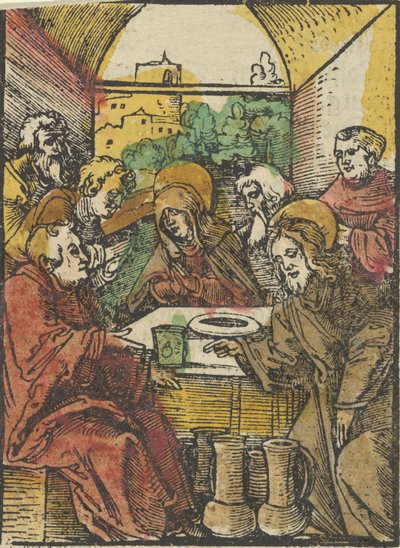 De bruiloft te Kana, uit Das Plenarium, 1517 door Hans Schäufelein the Elder