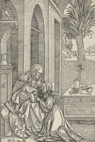 Maagd en Kind met Sint Anna door Hans Schäufelein the Elder