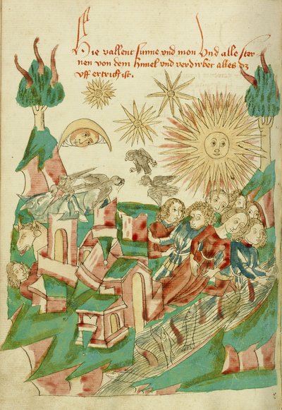 Het Einde van de Wereld Ms Ludwig XV 9 fol. 95v, 1469 door Hans Schilling