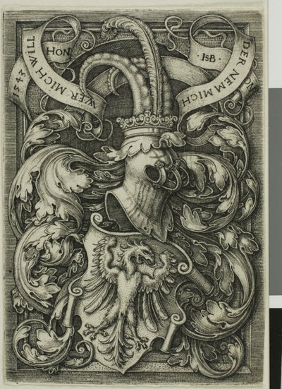 Wapen met een adelaar door Hans Sebald Beham
