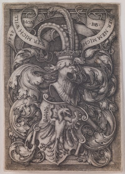 Wapenschild met adelaar door Hans Sebald Beham