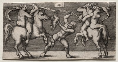Gevecht van Drie Mannen, 1546-1547 door Hans Sebald Beham