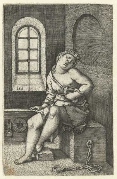 Dood van Cleopatra door Hans Sebald Beham