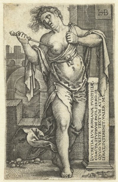 Dood van Lucretia door Hans Sebald Beham