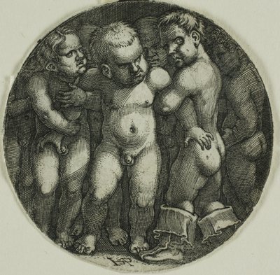 Acht jongens door Hans Sebald Beham