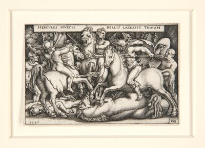 Hercules verslaat de Trojanen door Hans Sebald Beham