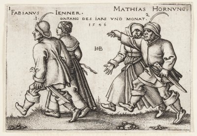 Januari en Februari door Hans Sebald Beham
