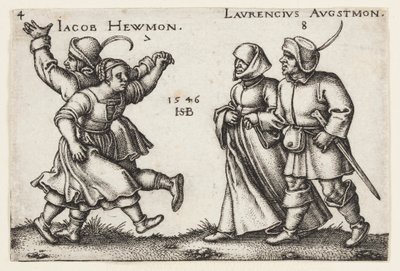 Juli en Augustus door Hans Sebald Beham