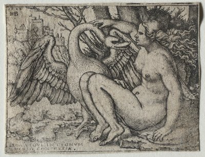 Leda en de Zwaan door Hans Sebald Beham
