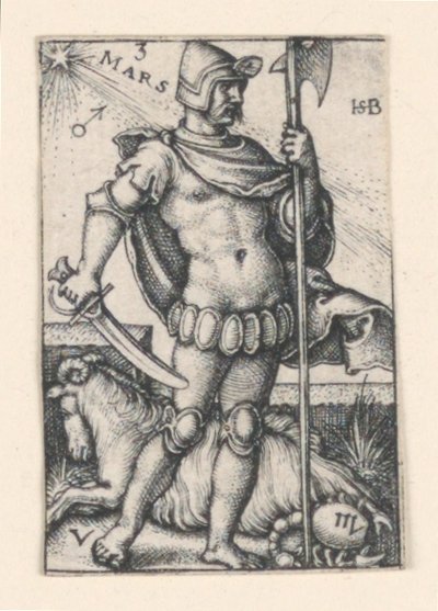 Mars, uit De Zeven Planeten door Hans Sebald Beham
