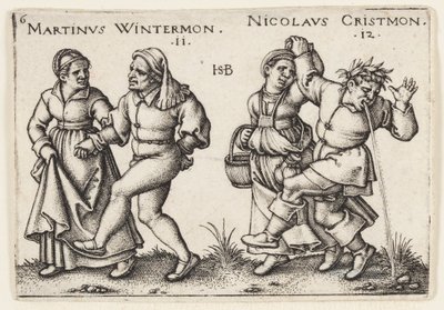 November en December door Hans Sebald Beham