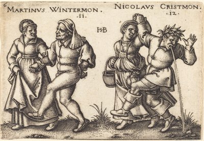 November en december door Hans Sebald Beham